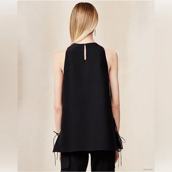 Ralph Lauren Spring/Summer 2015 Black Silk Shantung Sleeveless Tunic Blouse - Picture 11 of 16